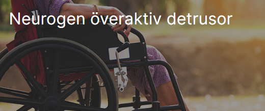 Bild med länk till sida om neurogen överaktiv blåsa Äldre kvinna sitter i rullstol